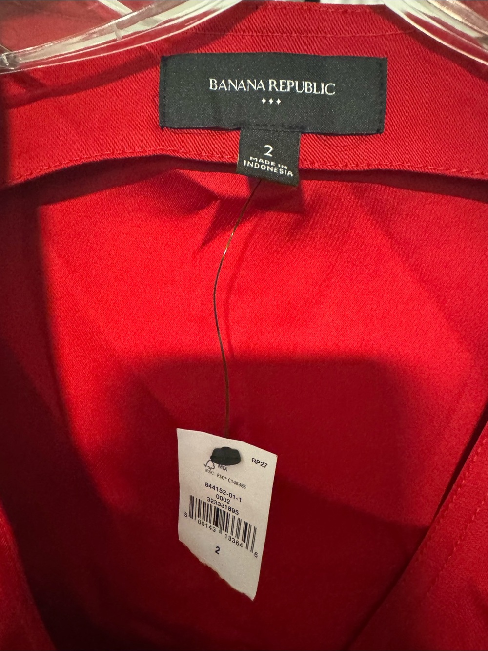 Banana Republic Red Tailored Button Front Vest Top  2 NWT quiet luxury office - Picture 4 of 4